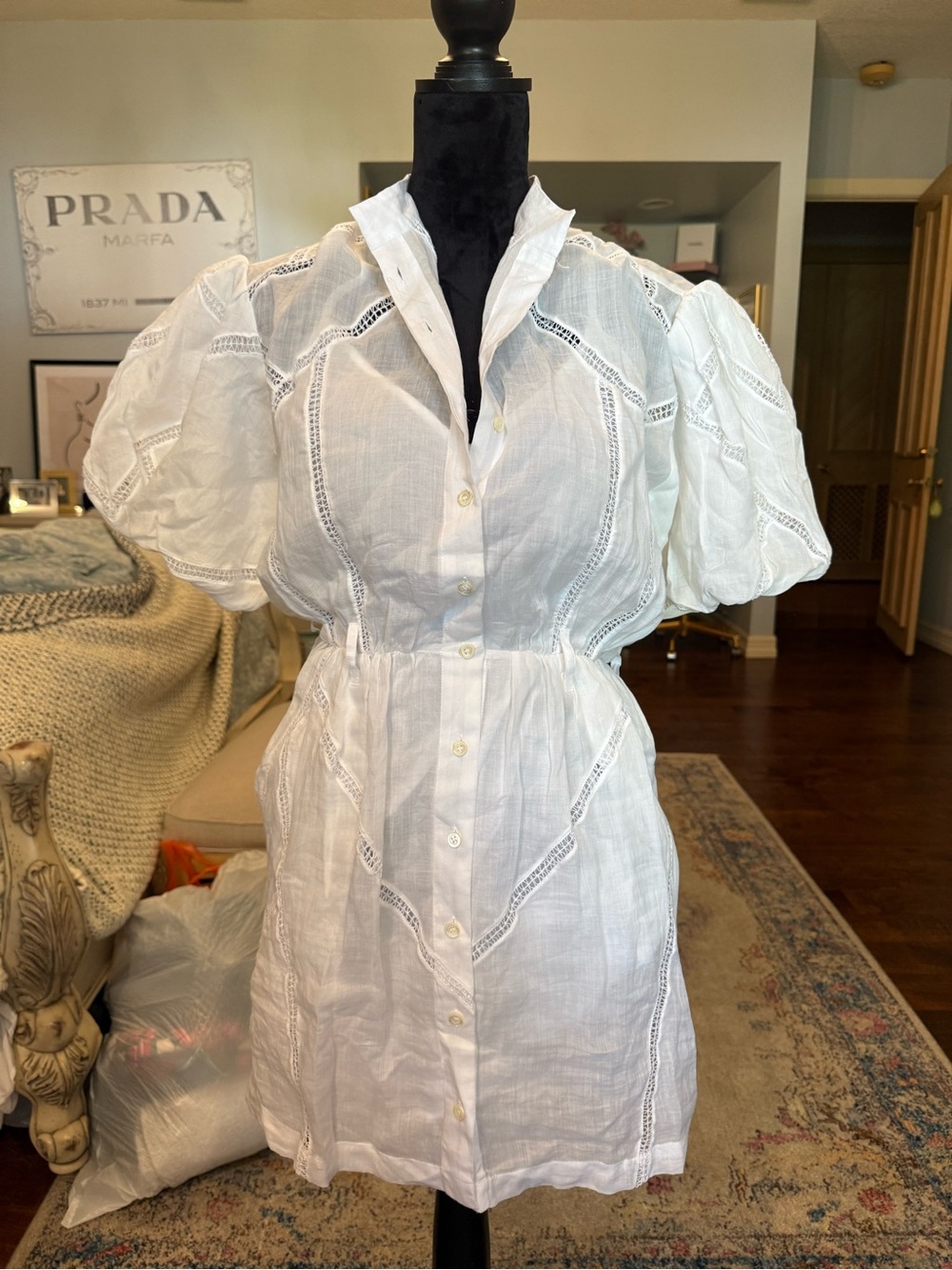 FRAME White Linen dress